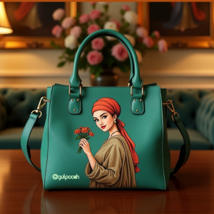 Ladies bag with brand name gulpoosh on it