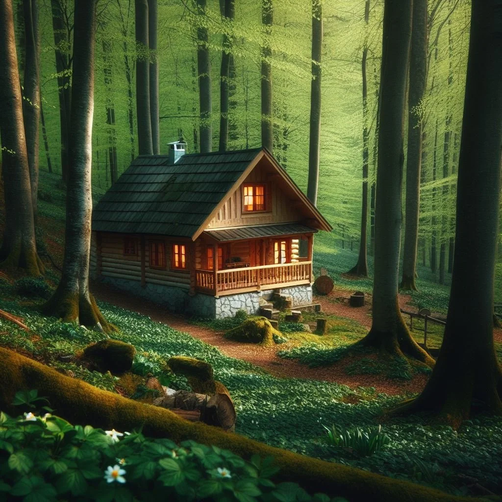 A beutiful home in lush green jungle